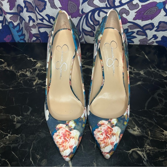 Jessica Simpson floral Dusk heels - Picture 6 of 8